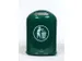 Staalplaat Afvalemmer 45 Liter Ovale Opening Veerklep Mosgroen