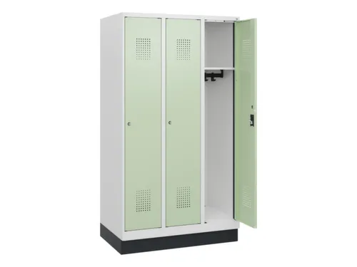 schoollocker,HxBxD 1630x900x500mm,3vak,vak B 300mm,cil.-slot,sokkel