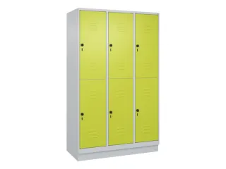 dubbeldekse locker,HxBxD 1950x1200x500mm,3x2vak.,vak B 400mm - 1