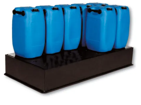 Opvangbak Hdpe Bxdxh 1870x1270x155mm V. 5x220l Pe Plaat Geperf 225l