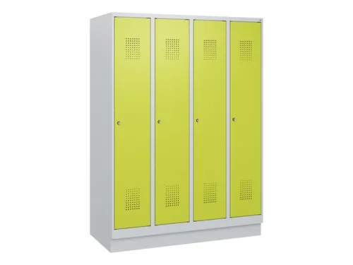 schoollocker,HxBxD 1630x1200x500mm,4vak,vak B 300mm,cil.-slot,sokkel