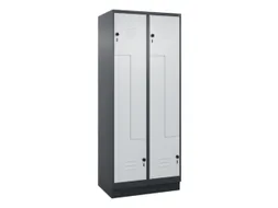 Z-garderobekast,HxBxD 1950x800x500mm,vak B 200/400mm,draaigrendel