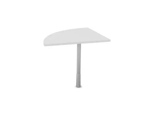 koppelelement voor bureau,90 °,HxBxD 720-840x800x800mm,rond,Bl-wit