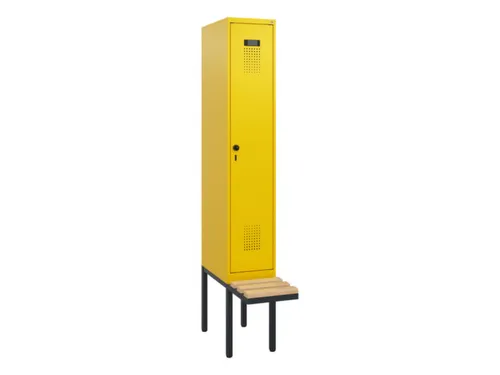 locker met bank,HxBxD 1950x300x815mm,1vak,vak B 300mm,draaigrendel