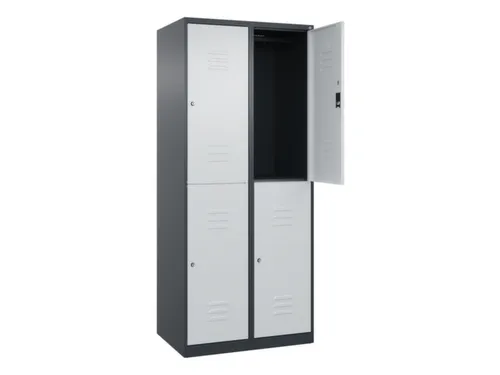 dubbeldekse locker,HxBxD 1850x800x500mm,2x2vak.,vak B 400mm