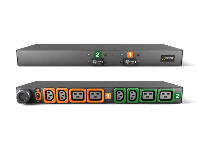 Vertiv GXPR086-103P44PS6-IP44, Basis, 1U, Horizontaal, Zwart, 8 AC-uit