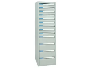 ladekast HxBxD 1800x500x500mm 13laden vergrendeling RAL7035 - 1