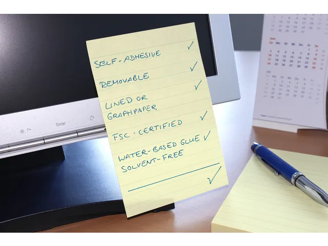 Bloc-mémos 100x150mm ligné jaune 100 feuillets