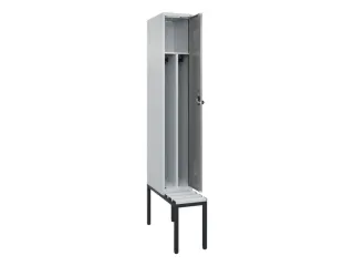 locker met bank,voor scheiding van kleding,HxBxD 2120x300x815mm,1vak - 1