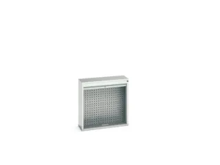 roldeurkast,HxBxD 800x800x350mm,romp RAL7035,front RAL7035 - 1