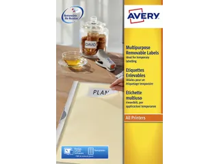 Etiket Avery L4737rev-25 63.5x29.6mm Afneembaar Wit 675 Stuks - 4