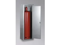 gasflessenkast,v. 1x33kg fles,HxBxD 1435x460x400mm,m. dak,vleugeldeur