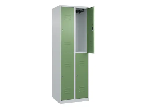 dubbeldekse locker,HxBxD 1850x600x500mm,2x2vak.,vak B 300mm