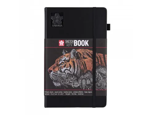 Schetsboek Sakura 80 zwarte vellen 140gr 130x210mm zwart