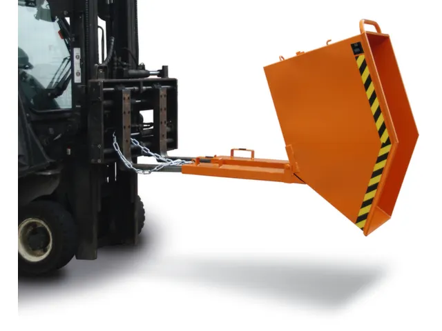 Kiepbak Staalplaat 740x590x1130mm Inh. 0.25m³ 300kg Oranje