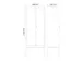 locker voor scheiding van kleding,HxBxD 2120x800x500mm,2vak