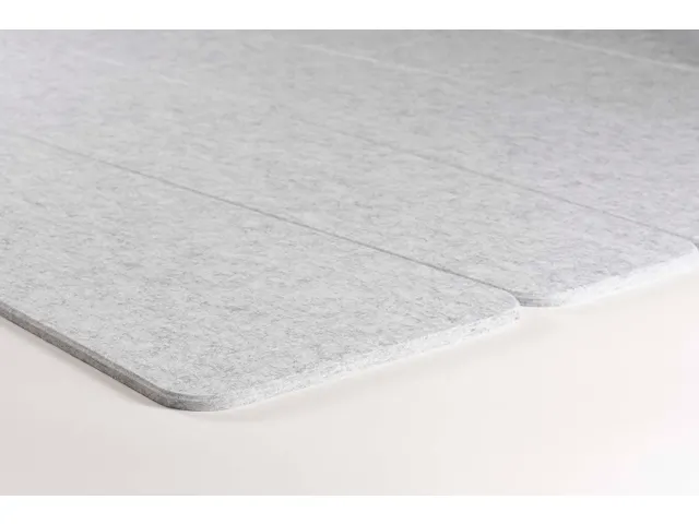 Akoestische PET-vilt trapezium stroken lichtgrijs 30x120cm 6 stuks
