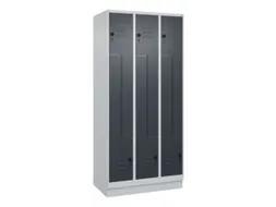Z-garderobekast,HxBxD 1950x900x500mm,vak B 150/300mm,draaigrendel