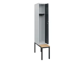 locker met bank,HxBxD 1950x300x815mm,1vak,vak B 300mm,cilinderslot - 1