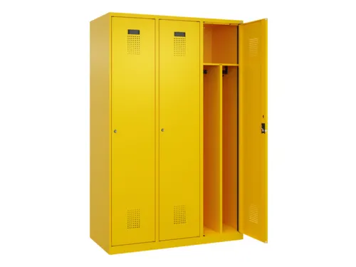 locker voor scheiding van kleding,HxBxD 1850x1200x500mm,3vak