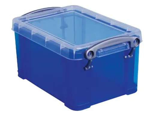 Opbergdoos 0,7 Liter Transparant Blauw