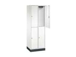 Dubbeldekse garderobekast,HxBxD 1950x620x500mm,2x2vak.,vak B 260mm