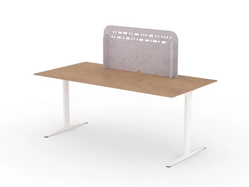 Akoestisch PET-vilt scheidingsscherm M 100x15cm lichtgrijs