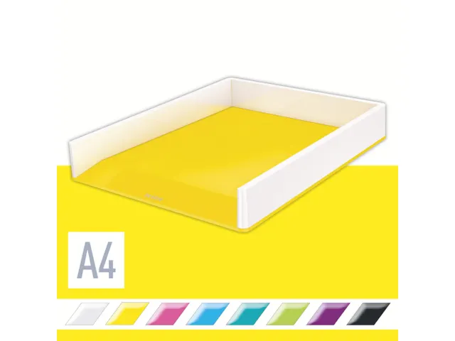 Brievenbak Leitz WOW A4 wit/geel