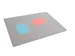 Sous-main 650x500 mm avec rabat transparent PP gris