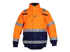 Hydrowear Meppen pilotjack, fluo oranje/marineblauw, maat S, per stuk