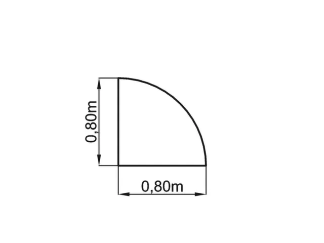 koppelelement voor bureau,90 °,HxBxD 740x800x800mm,blad wit,rond