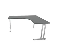 bureau in vrije vorm,HxBxD 740x1600x1400mm,vrije vorm,MS-donkergrijs