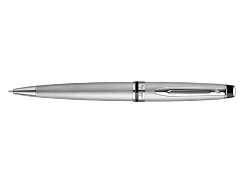 Balpen Waterman Expert Stainless Steel CT Medium Blauwe inkt