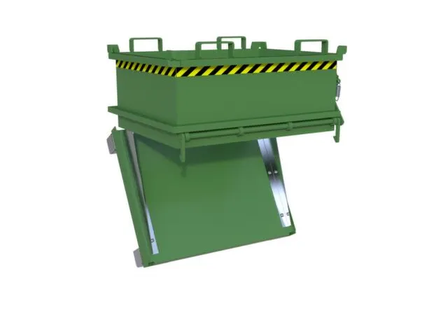 mini-benne à fond ouvrant,HxLxl 625x800x1000mm,0,24m³,fourreau,acier