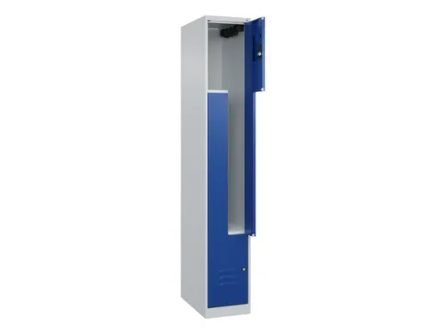 Z-garderobekast,HxBxD 1850x300x500mm,vak B 150/300mm,cil.-slot