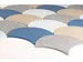 Akoestische PET-vilt Japanse Golf tegels set assorti 30x26cm 22 stuks