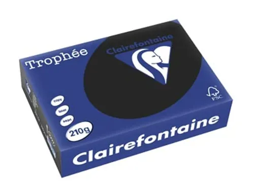 Trophée Pastel Gekleurd Papier A4 210 Gram 250 Vel Zwart