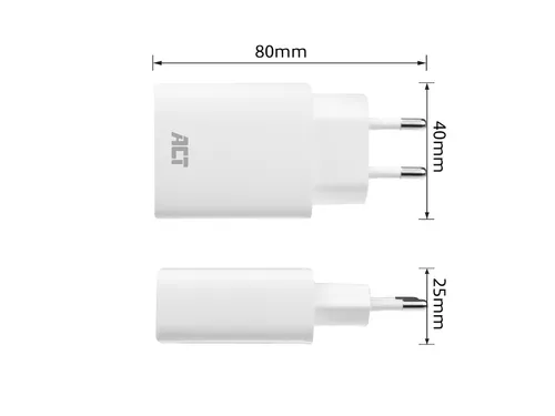 Oplader ACT USB-C 1-poort 20W Power Delivery