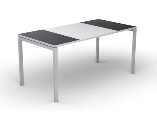 Bureau Hxbxd 750x1600x800mm Zwart/wit 4-Poots Onderstel Wit