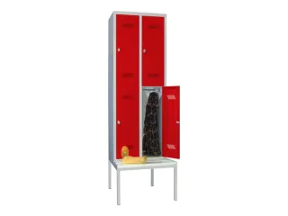 banklocker,dubbeldeks,HxBxD 2150x600x800mm,RAL7035,front RAL3000 - 1