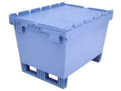 Herbruikbare Stapelbak Dubbele Bodem 553x800x600mm 147l Deksel