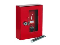 Noodsleutelkast Staalplaat Met Hamer Hxbxd 150X120X34Mm Rood