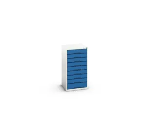 ladekast HxBxD 1000x525x550mm 9laden romp RAL7035 front RAL5010 - 1