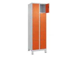 lockerkast,HxBxD 1950x600x500mm,2x5vakken,vak B 300mm,cil.-slot,voeten - 1
