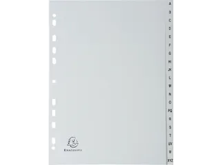 tabbladen voor ft A4 PP A-Z 20-delig grijs 11-gaats - 3