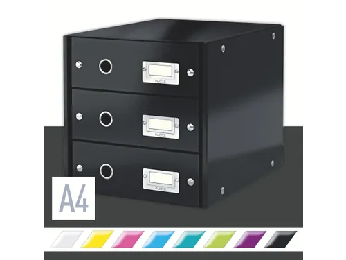 Ladenbox 3 Laden Leitz Click & Store 3 Laden Zwart 81% gerecycled kart