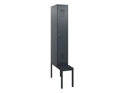 locker met bank,HxBxD 1950x300x815mm,1vak,vak B 300mm,cilinderslot