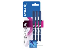 Rollerpen Pilot V-Ball 05 Fijne punt Blauw Blister à 3 stuks