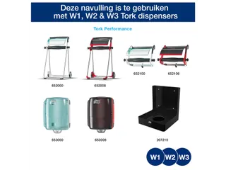 Reinigingsdoek Tork 530237 Heavy-Duty W1/2/3 multifunctioneel Blauw - 3