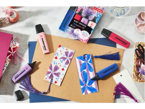 Markeerstift STABILO Boss Wildflower assorti 4 stuks